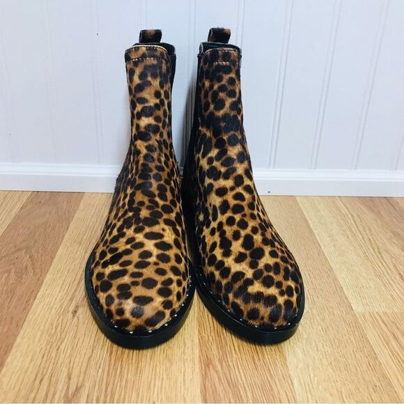 REBECCA MINKOFF Leopard Print‎ Cowhide Chelsea Ankle Boot Booties Size 6.5 New - Picture 4 of 14